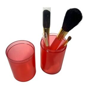 Estée Lauder Makeup Brush Set 5 Piece Lot Holder Four Brushes